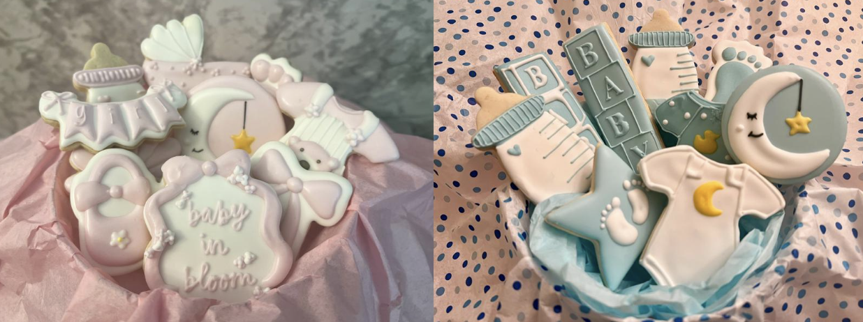 Blue-Themed Cookie Set